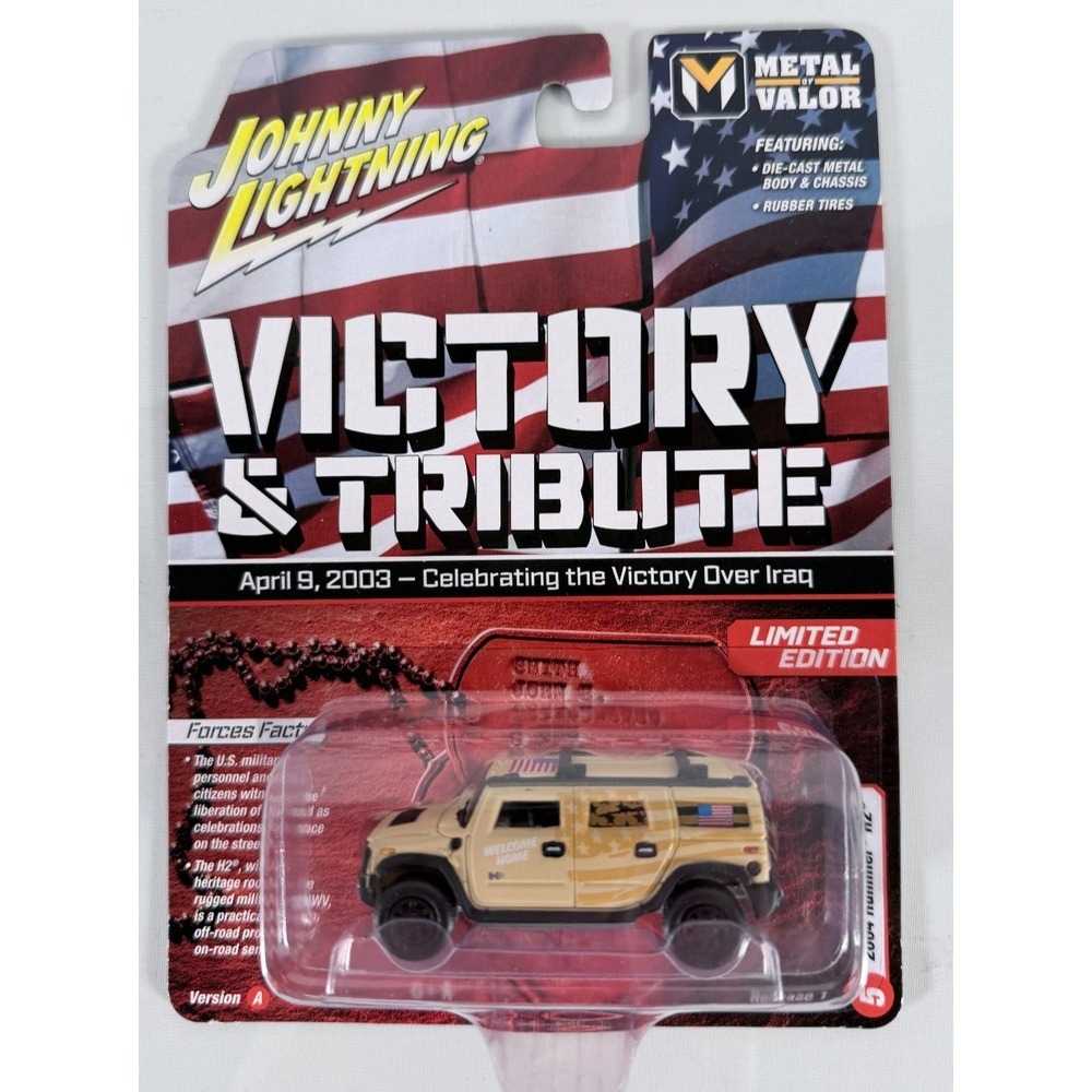 Johnny Lightning 2004 Hummer H2 Victory Over Iraq Tribute Diecast Rel 1 Ver A